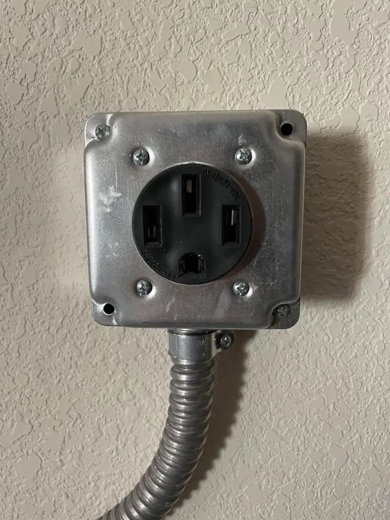 NEMA 14-50 outlet installed for Smart Home Electrical in Farmington